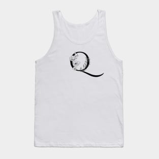 Letter Q Monogram - Floral Initial Tank Top